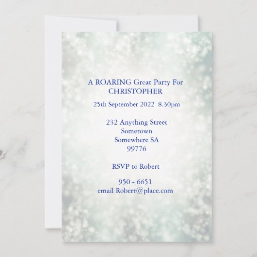 Dinosaur 5. Geburtstagsparty Einladung (Rückseite)