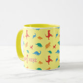 Dinosaur 5. Geburtstagsparty Milestone Gästebuch Tasse (Vorderseite Links)