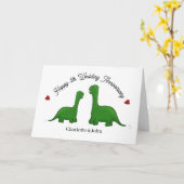 Dinosaur 5. Hochzeitstag Ehemann & Ehefrau Karte (Gelbe Blume)