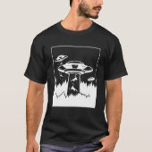 Dinosaur Abduction Alien Sci-Fi UFO Extraterrestri T-Shirt (Vorderseite)