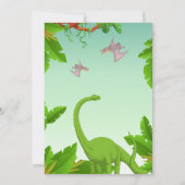 Dinosaur-Abenteuer-Geburtstagsfeier Einladung (Rückseite)