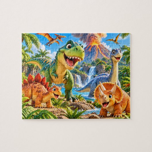 Dinosaur-Abenteuer Puzzle (Horizontal)