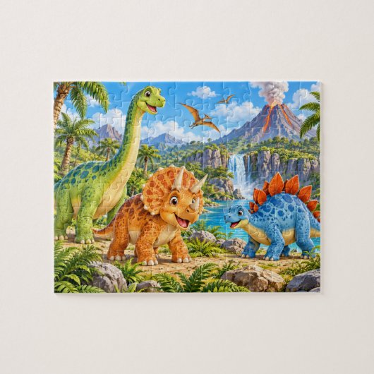 Dinosaur-Abenteuer Puzzle (Horizontal)