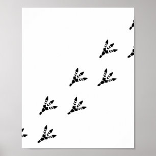 Dinosaur Abgeschieden Footprint Trail Poster