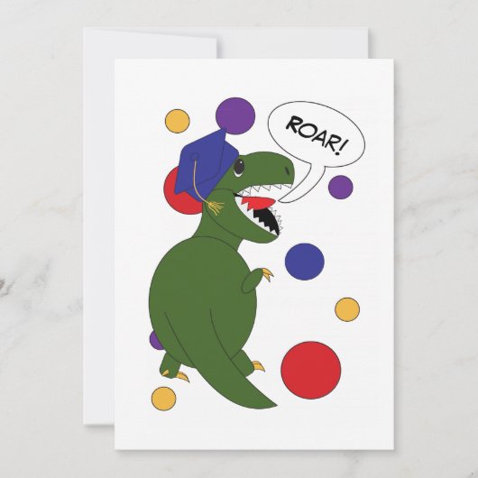 Dinosaur Abschluss Funny Personalize Foto Ankündigung (Vorderseite)