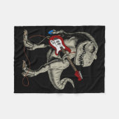 Dinosaur Acoustic Electric B Guitar Player  Fleecedecke (Vorderseite (Horizontal))