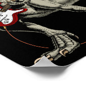 Dinosaur Acoustic Electric B Guitar Player  Poster (Ecke)