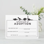 DInosaur Adoption Zertifikat Geburtstagsaktivität Programm (Stehend Vorderseite)
