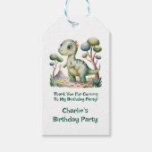 Dinosaur Adventure Boys Geburtstagsparty Geschenkanhänger (Vorderseite)
