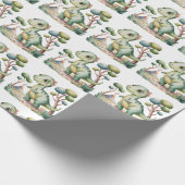 Dinosaur Adventure Boys Geburtstagsparty Geschenkpapier (Ecke)