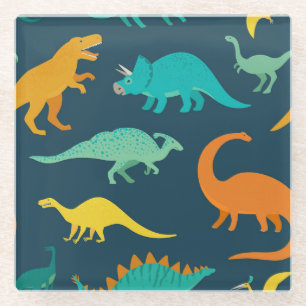 Dinosaur Adventure: Das Kinderzimmer der Kinder Glasuntersetzer