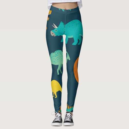 Dinosaur Adventure: Das Kinderzimmer der Kinder Leggings (Vorderseite)