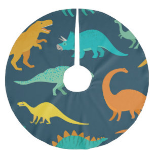 Dinosaur Adventure: Das Kinderzimmer der Kinder Polyester Weihnachtsbaumdecke