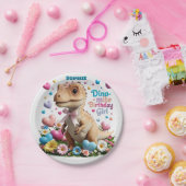 Dinosaur Adventure Girl Happy Birthday Pappteller (Party)