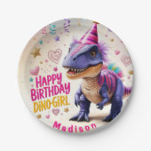 Dinosaur Adventure Happy Birthday Pappteller (Vorderseite)