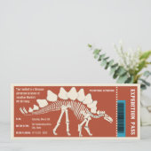 Dinosaur Adventure Pass Einladung (Stehend Vorderseite)