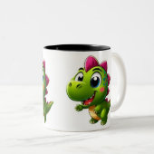 Dinosaur Adventure Sticker Zweifarbige Tasse (VorderseiteRechts)