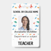 Dinosaur Adventure Teacher Ausweis (Rückseite)