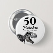 Dinosaur AGED Geburtstag Button (Vorne & Hinten)