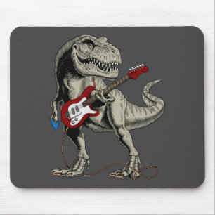 Dinosaur Akustische Elektrische B-Gitarre Spieler Mousepad