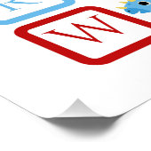 Dinosaur-Alphabet-Bildungsplakat Poster (Ecke)