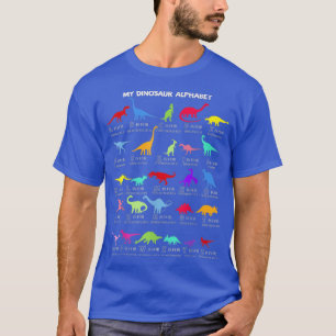 Dinosaur Alphabet Dino Abc für Kinder Jungen Männe T-Shirt