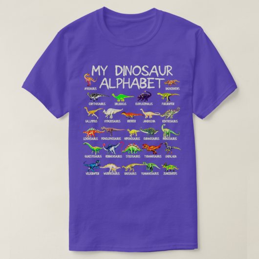 Dinosaur Alphabet Dino ABC für Kinder Jungen Männe T-Shirt (Design vorne)