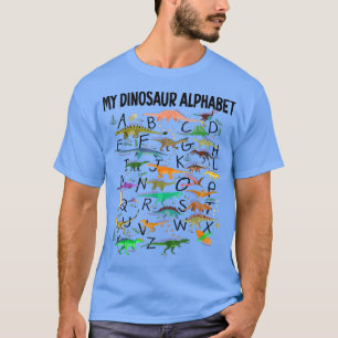 Dinosaur Alphabet Dino Abc für Kinder Jungen Männe T-Shirt