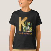 Dinosaur Alphabet K Typ Kentrosaurus T-Shirt (Vorderseite)