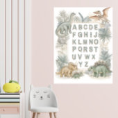 Dinosaur-Alphabet-Kinderzimmer-Wasserfarbenposter Poster