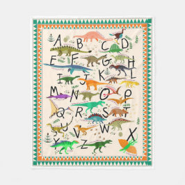 Dinosaur Alphabet Niedlich Fleecedecke