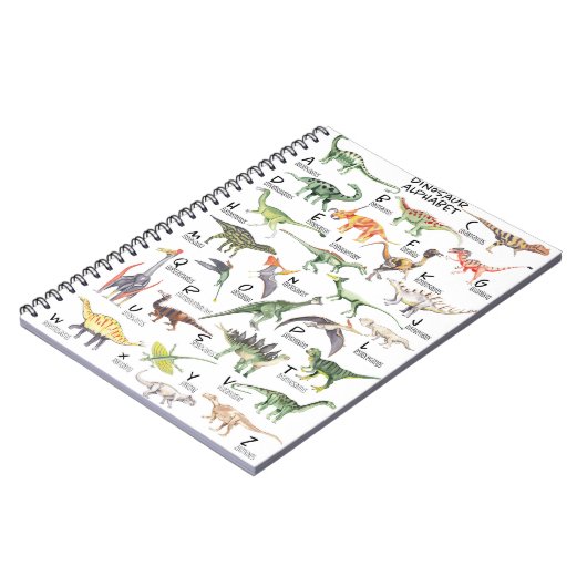 Dinosaur Alphabet Notizblock (Linke Seite)