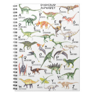 Dinosaur Alphabet Notizblock