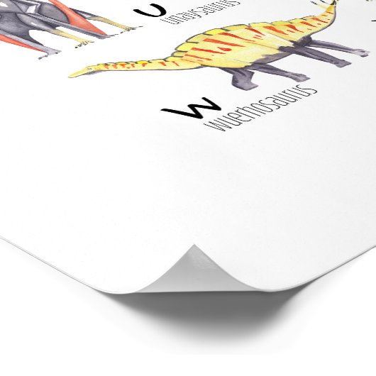 Dinosaur Alphabet Poster (Ecke)