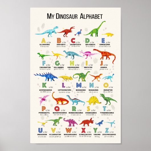 DINOSAUR ALPHABET POSTER (Vorne)