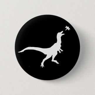 Dinosaur and Dragonfly Button