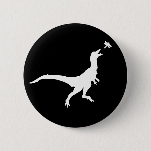 Dinosaur and Dragonfly Button (Vorderseite)
