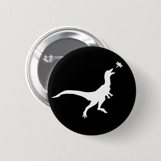 Dinosaur and Dragonfly Button (Vorne & Hinten)