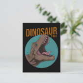 Dinosaur-Animation, T-Rex-Animation Feiertagspostkarte (Stehend Vorderseite)