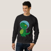 Dinosaur astronaut children's gift for space fans sweatshirt (Vorne ganz)