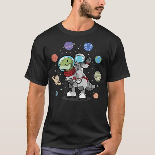 Dinosaur, Astronaut & Planets, Space & Dino, Space T-Shirt (Vorderseite)