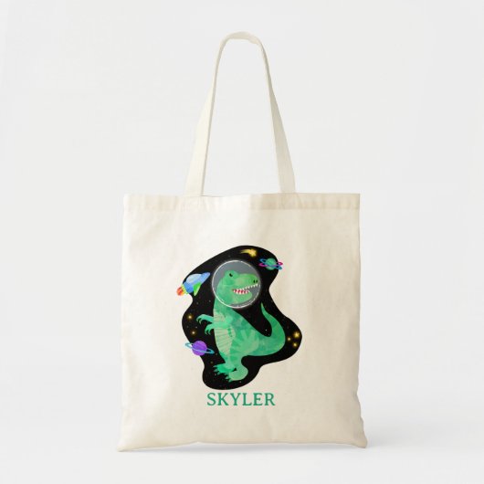 Dinosaur Astronaut Weltraum Tragetasche (Vorne)