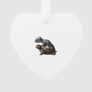 Dinosaur auf Schildkröte Kopie Ornament