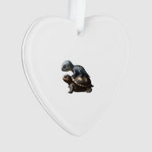 Dinosaur auf Schildkröte Kopie Ornament (Vorderseite)