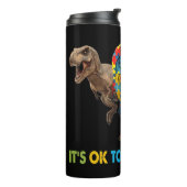 Dinosaur Autism Awareness design features a dinosa Thermosbecher (Nach links gedreht)