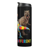 Dinosaur Autism Awareness design features a dinosa Thermosbecher (Nach rechts gedreht)