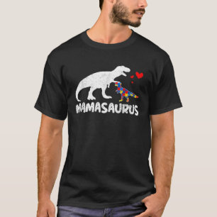 Dinosaur Autism Mama Mamasaurus Autistic Awareness T-Shirt
