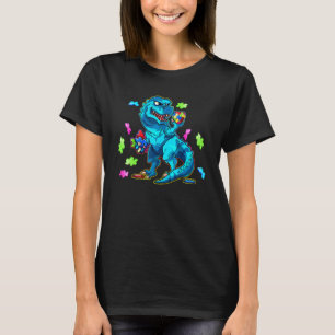 Dinosaur Autismus Kinder Dinosaurier Rex Süße Jung T-Shirt