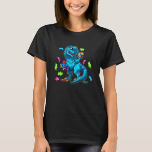 Dinosaur Autismus Kinder Dinosaurier Rex Süße Jung T-Shirt