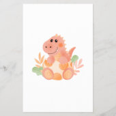 DINOSAUR BABY ABC BABY SHOWER SPIELKARTE FLYER (Hinten)
